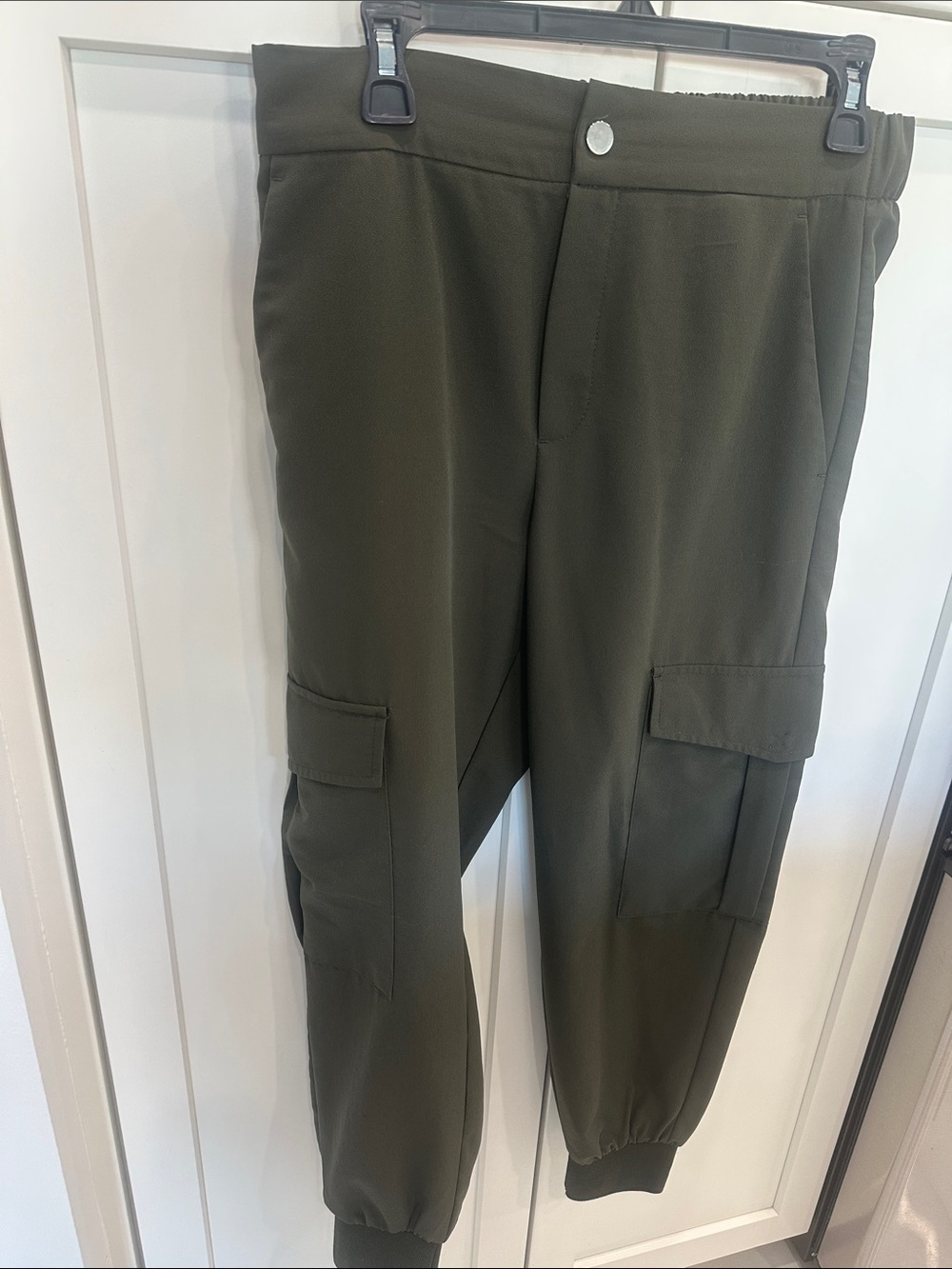 Zara Olive Green Cargo Jogger Pants M Medium